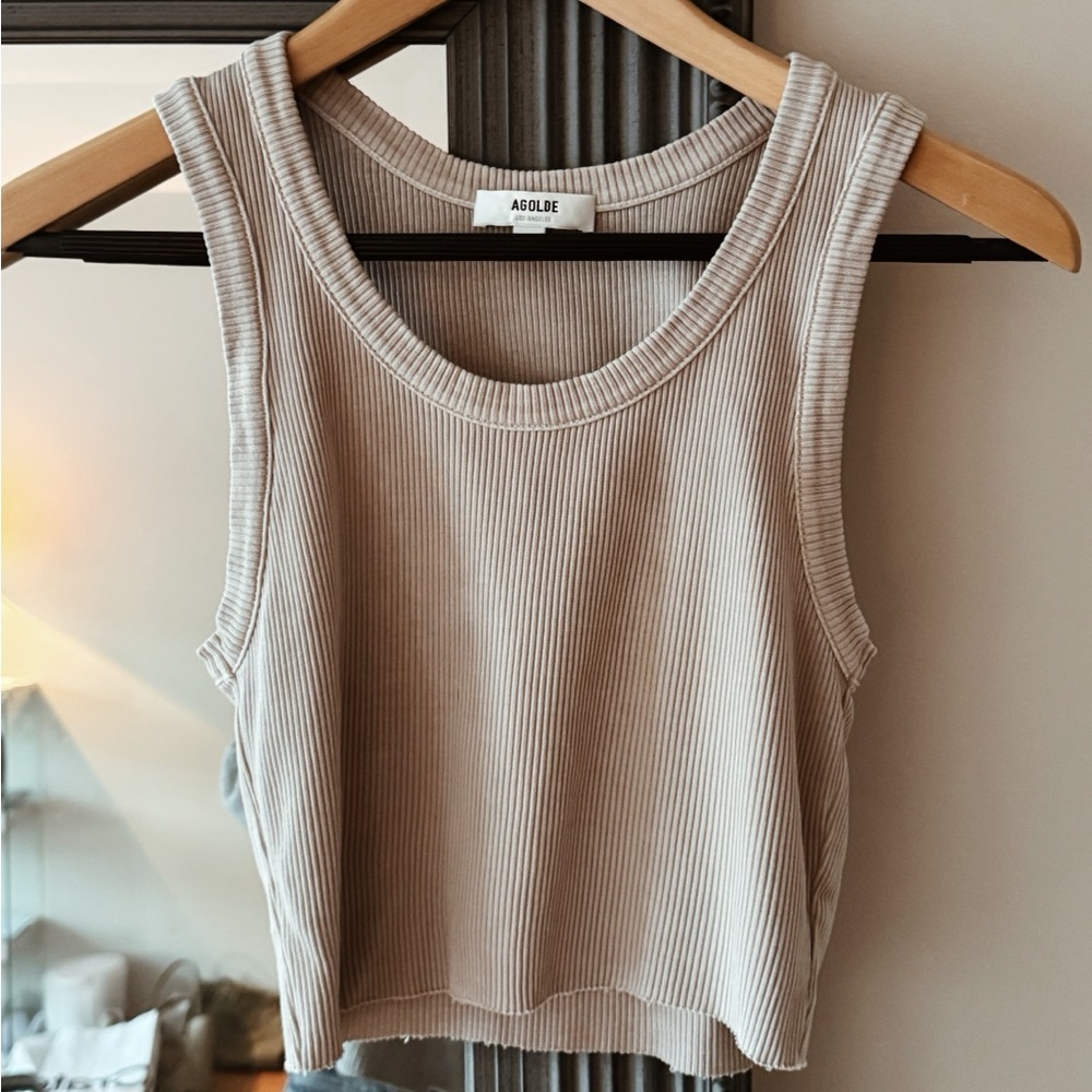Agolde Ribbed Crop Top